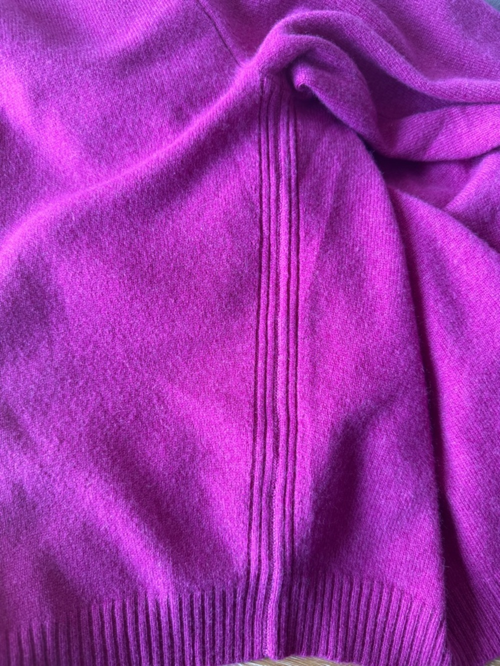 NWT! J. CREW Women's Perfect Cashmere Crewneck Heathered Bright Purple Size XL - Picture 7 of 14